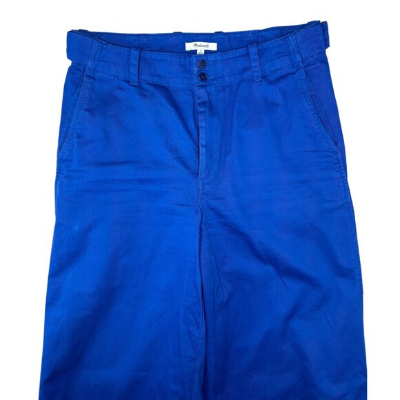 Madewell Womens Coloriche Blue High-Waisted Wide-Leg Linen Blend Pants Size 8 - Picture 11 of 15